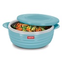 MILTON Aspire 1500 Serving Casserole, Doppia parete interna in acciaio inox, PU isolato cucina Hot Pot, mantiene il cibo caldo & fresco per Roti, Biryani, 1180 ml, Blu