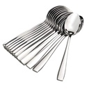 Parage in acciaio inox Spoons Set di 12, Cena Spoon Lunghezza 16cm, Cibo Grade Silverware per Casa & Cucina- Specchio Lucidato, 12 Spoons in argento