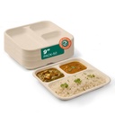 ECO SOUL 3 Vassoio per pasticceria a confronto Bagasse[9 pollici], Confezione da 50 | Piatti monouso Piatti per alimenti monouso Eco Friendly | Uso domestico, Partito, Picnic, Ristorante & Catering Usa |