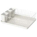 Ikea Dish Drainer con TSS Cotton Balls and Removable Tray Underneath, 42x30 cm, 5 pezzi (bianco) (acciaio inossidabile)