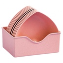 Dessert a base di cuore, piatti salati e snack – Set di 10 piatti di plastica rosa per frutta, bistecca, antipasti | Leggero, Eco-Friendly, Piatti in fibra infrangibile per feste e uso quotidiano