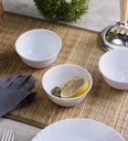 La Opala Ivory Veg Bowl Set di 6, vetro Opal, bianco, 0.19 litri