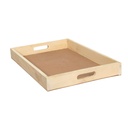 Vassoio di servizio in legno PAXIDAYA con maniglie (18 x 12 pollici) – Vassoio multiuso grande per la manutenzione, la colazione, la cucina & la decorazione di ammortizzatore | Vassoio in legno durevole