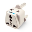 OREI India a Sud Africa, Botswana, Namibia & More (Tipo M) Adattatore di viaggio Plug - 2 in 1 - Certificato CE - RoHS Compliant - Colore bianco (DB-10L)