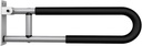 23.6 inch Grab Bar for Wall, Foldable Toilet Hand Rails for Seniors, Wall Mounted Toilet Handle for Safety Support, U-Shape Flip up Bathroom Accessories 1PC