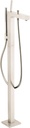 AXOR Modern Citterio 1-Handle 5-inch Wide Wall-Mounted Freestanding Bathtub Faucet with Handshower in Brushed Nickel, , 39460821