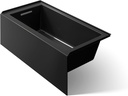 Kohler 1956-LA-7 Underscore® 60" x 30" alcove bath, left drain, Black Black