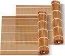 9.5"x9.5"Bamboo Sushi Rolling Mat,kimbap roller(2 PCS)