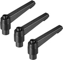 uxcell M8 Handle Adjustable Clamping Lever Thread Push Button Ratchet Female Threaded Stud 3 Pcs