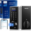 Philips Fingerprint Smart Lock, Keyless Entry Door Lock, Smart Door Locks for Front Door, Keypad Deadbolt, APP Control, 9-Month Long Battery