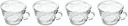 Anchor Hocking Savannah Coffee Tea Punch Bowl Cups ~ Set of 4 ~ Clear