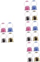 OUNONA 8pcs Manual Gumball Machine Candy Dispenser Rotating Pink Light Blue Gold Silver Fun Party Favor for Birthdays Fundraising and Events