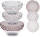 Reusable Beeswax Bowl Covers 10/12 Inch - Elastic Cotton Cloth for Bread & Sourdough Dough Proofing/Rising, Food Storage