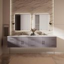 Sonoma 84 in. W x 22 in. D Dark Grey Double Bath Vanity and Cultured Marble Top