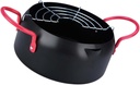 OUNONA Deep Fryer with Filter Household Tempura Frying Pot for Induction and Gas Stoves Compact Design for Drainage Construction for Chicken