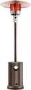 VEVOR 50000BTU Propane Patio Heater for Outdoor Use, Tall Hammered With Round Table Design, Metal Burner and Wheels, Fixed Flame Heater for Party, Backyard, Garden, Bronze