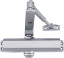 CLG HARDWARE DC6003 Medium Duty Commercial Door Closer - Surface Mounted, Automatic Door Closer, Cast Aluminum - UL 3 Hour Fire Rated, Size 3 for Residential & Light Commercial Doors - US26D Aluminum