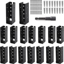 Concealed Joist Hangers, 16 Pcs of 2"x6" Outdoor Trim Concealed Flanges, Q235B Steel Powder Coated Concealed Mount Joist Hangers for 2"x6" Beam Swing…
