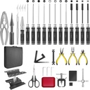 RC Station RC Tool Kit 26in1 RC Car Tool Kit Multi RC Tools Screwdriver Pliers Set Flat, Phillips, Hex, RC Car Tool Set Box for RC Car Drone 1/8 1/10 Traxxas Axial Arrma Redcat Losi RC Repair Tool Box