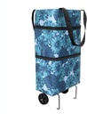 Foldable Shopping Bag with Wheels，Foldable Trolley Bags ，Tote Grocery Bags Shopping Cart，for Shoppings ，Picnic Trips Buy Vegetables