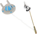 2pcs Front Mounted Toilet Handle Flush Lever Replacement for Toilet Tanks Flush Lever Accessories
