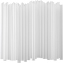 ALINK 100 PCS Clear Plastic Boba Straws, 1/2" Wide X 8 1/2" Long Disposable Smoothie Straws for Bubble Tea, Shakes, Popping Pearls
