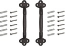 Rustic Cast Iron Gate Door Handle Pull Set of Two, Barn Door Handle, Antique Door Hardware