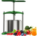 Fruit Wine Press - 100% Natural Juice Maker for Apple, Carrot, Orange, Berry & Vegetables - Ideal for Cheese Making, Tinctures & Herbal Extracts(1.6 Gallon,Green）