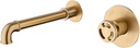 Wall Mounted Bathroom Faucet Industrial, Two Holes Bathroom Sink Faucet, Single Handle Basin Faucet Brass, Bathroom Mixer Faucet, Bathtub Faucet,Brushed gold