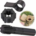 Pottery Clay Threading Making Kits, Clay Tap and Die Set for Jars and Lids Caps Thread (1 Inch Obsidian Black)