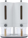 Grain Dispenser, 11 lb. Kitchen Compartment Container Bucket, Airtight Grain Dispenser, Grain Sealer, Flip Top Rice Bucket with Measuring Cups, Large Airtight Dry Grain Storage Container for Cereals