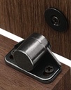 8 Pack Magnetic Door Catch, Rare Earth Cabinet Magnets for Kitchen Cupboard and Closet Door Closing - Gun Metal