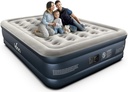 iDOO Queen Air Mattress with Built in Pump, 18 Raised Comfort Inflatable Blow up Mattress, Upgraded Four Chamber Portable Air Bed for Camping, Guests and Home, Colchon Inflable, 650 lbs Max