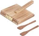 Restokki Tortilla Press Wood Multifunction Nonslip Wooden Handle Fine Workmanship Dough Pressing Tool
