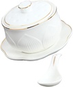 Ceramic Stew Pot with Lid and Spoon Versatile Soup Bowl for Stewing Soup Making and Egg Steaming Small Ceramic Serving Bowl for Home Use