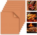 WIBIMEN Grill Mats for Outdoor Grill, Copper 7pcs Grill Mat, 100% Non-Stick PFOA Free 15.75 x 13, Heavy Duty, Reusable and Easy to Clean - Gas Charcoal & Electric BBQ