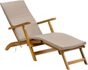East West Furniture BSLCDNA Salinas Patio Chair Lounge - Outdoor Acacia Wood Sunlounger Chair for Poolside, Deck, Lawn, 59x21x35 Inch, Natural Oil