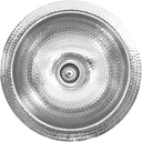Nantucket Sinks ROS 13 Inch Hand Hammered Stainless Steel Round Bar Sink