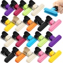 20 Pcs chip Bag Clips Plastic Food Bag Clips with Heavy Duty, Heavy Seal Grip Food Clip for Snack Storage Home Office School 3.07 x2.56 x 1.46 inch(Multicolor)