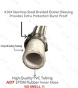 EZ-Fluid 24-Inch 1/2" FIP X 3/8" Comp Stainless Steel Braided Faucet Supply Line Connector,Faucet Water Supply Hose Connector Lines Facuet Water Supply Line For Bathroom,Kitchen sink Facuet (1Pc)