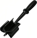 Meat Chopper and Ground Beef Masher, 5-Blade Heat-Resistant Nylon Kitchen Tool, Ideal as a Hamburger Smasher, Potato Masher and Taco Meat Prep Tool, Dishwasher Safe, Black