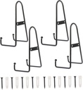 4pcs Metal Plate Display Racks for Ceramic Plates Dish Storage Rack for Organizing and Displaying Trays Platters Artwork and Tableware in Home Store