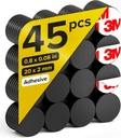 Hyper-Sticky Round Flexible Magnets with Adhesive Backing - (45pcs 0.8"x0.08") Magnetic Dots for Whiteboard, Fridge - Stickers for Planning and Organization - Teacher Must Have - Teacher Supplies