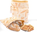Beeswax Bread Bags for Sourdough，Bread Bags for Homemade Bread 13” X 17” Reusable Storage for homemade Fresh 2Pack with Zippers