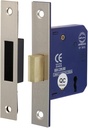 Timco - 3 Lever Deadlock - Satin Nickel (Size 65 case / 45 backset - 1 Each)