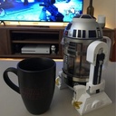 DODY Manual Coffee Maker, R2D2 Robot Household Mini Vacuum Kettle, Coffee Maker Mocha Pressure Kettle