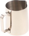 304 Stainless Steel Frothing Pitcher Lid Ergonomic Milk Frother Cup for Coffee and Tea Multi-Functional Steaming Pitcher for Home and Kitchen Use