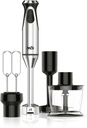 MOI Hand Blender Set - Immersion Blender Handheld with Chopper, Whisk, Masher & Bowl - Premium Handheld Mixer - Hand Blenders for Kitchen for Sauce, Juice, Milkshake, Eggs, Smoothies & More