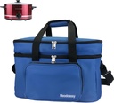 2 Layer Slow Cooker Carrying Bag Compatible with Crockpot 6-8 Quart,Slow Cooker Carrier Bag for Hamilton Beach,Insulated Travel Bag Intensification for Family Gathering Potluck