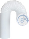 Portable Air Conditioner Universal Exhaust Hose 5 Inch Diameter 59" Long Clockwise Thread Room Airconditioner AC Vent Replacement Tube